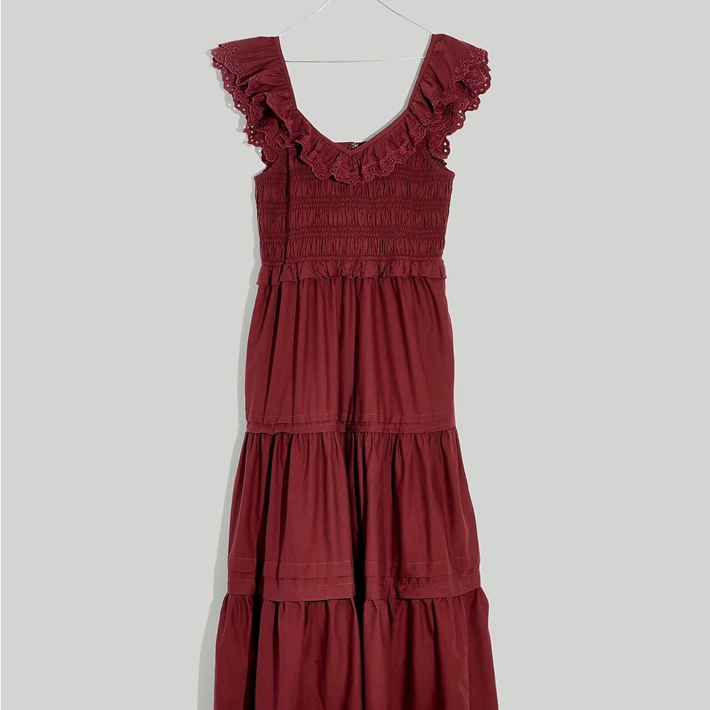 Lucie Embroidered Cotton Midi Dress